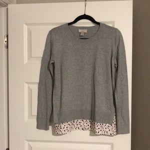 Loft size Medium Gray Sweater with confetti detail